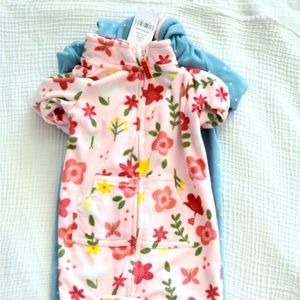 New carters 2 piece fleece zip ups